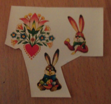 Abziehbild Schiebebild Ostern Osterhase Blumen DDR nicht vollständig