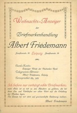 Albert Friedemann: Preisliste + 2 Ausgaben: Berichte für Briefmarkensammler