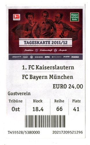 Ticket fc kaiserslautern - bl, 1.