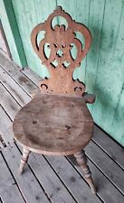 Alter Stuhl  Bauernstuhl Brettstuhl Holzstuhl Eichenstuhl