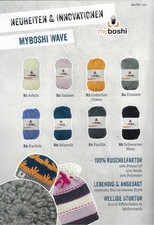(66€/1kg) My Boshi Wave No.1 Wolle - 50g - 8 Farben Häkeln Stricken Mütze    