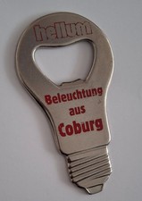 12 # Flaschenöffner mit Werbung - hellum - Beleuchtung aus Coburg -