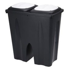 Duo Müll Eimer 50 L schwarz -