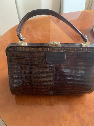 Handtasche echt leder braun - leder,