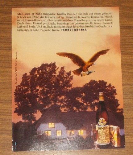 Seltene werbung fernet branca - werbung, fernet-branca