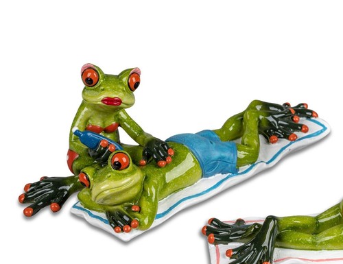 Dekofigur froschpaar strand - am,