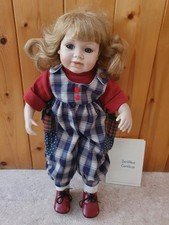 Lisa süße Künstlerpuppe / J. L. Clifton / Zertifikat / Porzellan / super Zustand