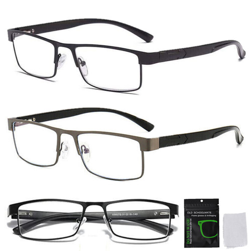 Herren metall lesebrille - 2x,