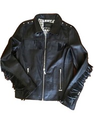 Maison scotch leder jacke - jacke, gr.s