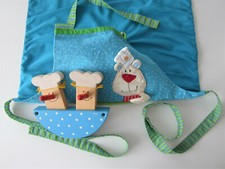 Haba * Köche-Set * Schürze Kochbär Karlos + Garderobe incl. Befestigungsmaterial