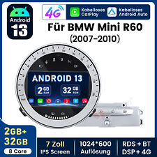 2+32G 7” Android 13 Autoradio Für BMW MINI R52 R56 R60 GPS NAVI Carplay WIFI 4G