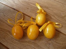 4 tlg. Ostereierset, Osterei, Osterdekoration, Osterhasen, Osterstrauch,gelb