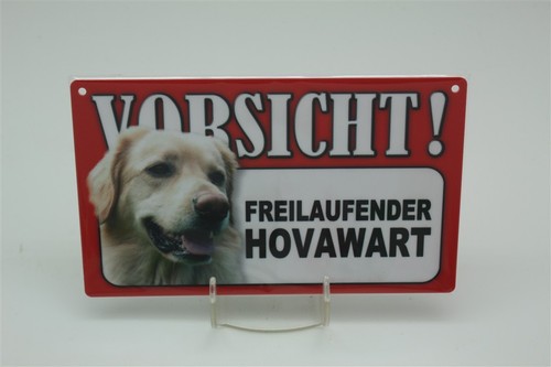 Hovawart tierwarnschild - hovawart,