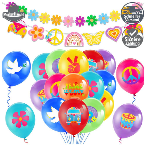 Luftballons 60er jahre hippie - 60er,