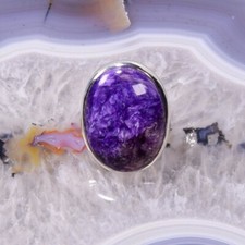 Charoit Ring, 925er Silber, Edelsteinring (21398), Edelsteinschmuck