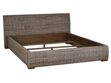 Bett Modern Massivholz Rattan