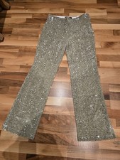 Zara Pailletten Flared Hose
