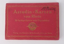 Astudin-Karten vom Rhein 20 farbige Karten nach Ölgemälden Leporello
