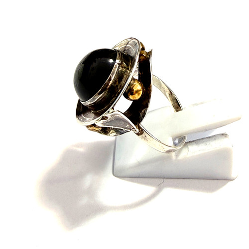 Vintage modernist silberring - ,