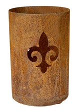 Edelrost Windlicht Lilie Rost Laterne Metall Gartendeko Beleuchtung Garten