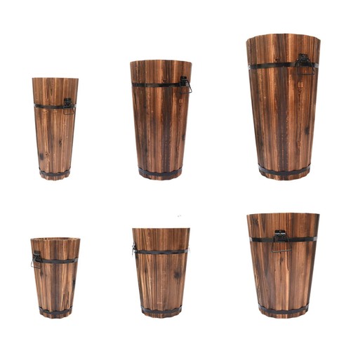 Holzfass pflanzkübel - holzfass,