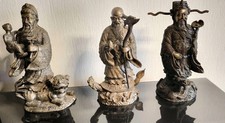 Bronzeskulpturen - Sanxing 3 Glücksgötter Fu, Lu und Shou
