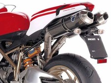 PAAR AUSPUFFENDROHRE ENDROHRE CARBON FÜR DUCATI 848 / 1098 / 1198 / R /