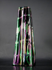 Irisierendes Glas Glasvase Pallme-König Jugendstil Dekoration Glas um 1900 Black