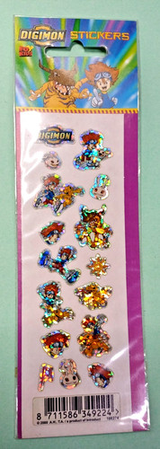 Rar digimon sticker ovp 2000 - ovp,
