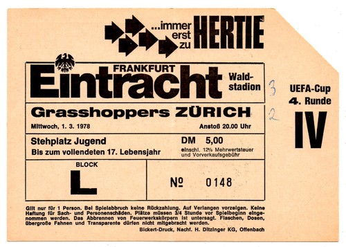Ticket eintracht frankfurt - ec,