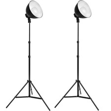 Studioleuchte Softbox Fotostudio Profi 2er Set Alu Studiolampe Stativ + Tasche