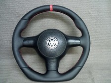 Sport Lenkrad VW Lupo 6N  Polo 6n2  NEU LEDERBEZUG Neu Beziehen mit Airbag