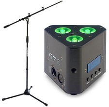 Stagg SLI-TRUSS34-2 LED Scheinwerfer DJ Spot Beleuchtung + keepdrum MS106 Stativ