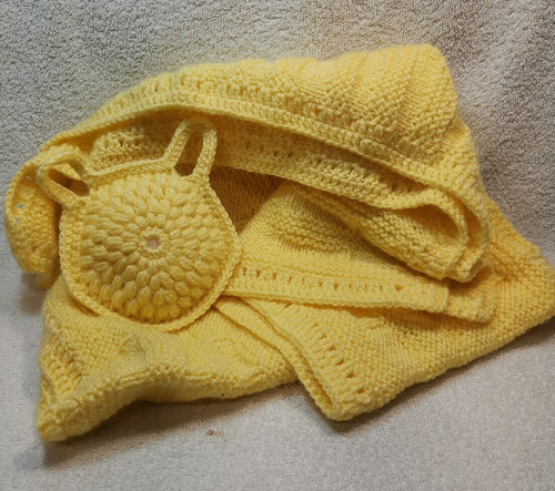Babydecke handarbeit gestrickt - babydecke,