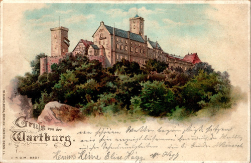 Litho gruss aus eisenach - aus,