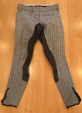 Reithose Pikeur Grau/Blau Kariert 34 Kaum Getragen!