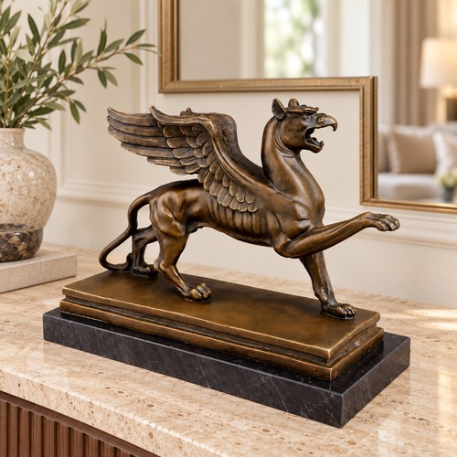 Bronze skulptur greif - skulptur, auf