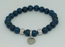 Naturstein Armband Perlen Blaue Apatit 8mm Schmucksteinperlen 