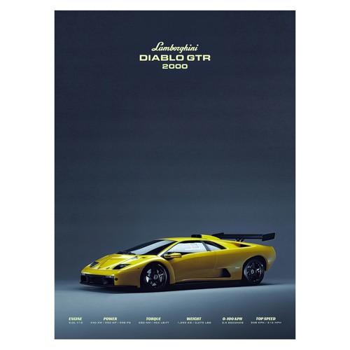 Gelber lamborghini diablo gtr - gelber,