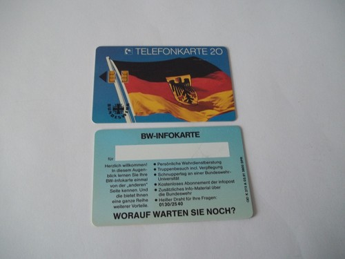 Bundeswehr telefonkarte set - set, k