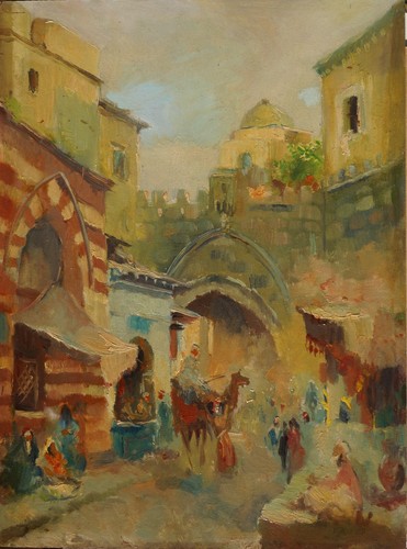 Orientalische straßenszene - orientalische,