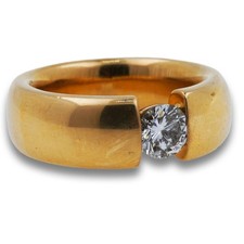 Solitär Brillant Ring 750 Gold 18 Kt Gelbgold 29,4 Gramm Wert 13000,-
