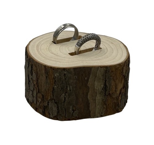 Ringhalter aus birke hochzeit - ringhalter,
