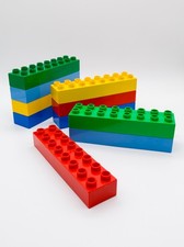 LEGO® DUPLO® 10x Grundbausteine 2x8 - 16er Noppen bunt gemischt gebraucht 4199