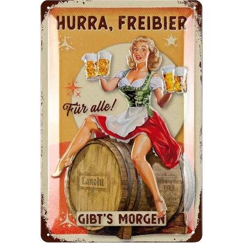 Blechschilder retro bier - retro, bar