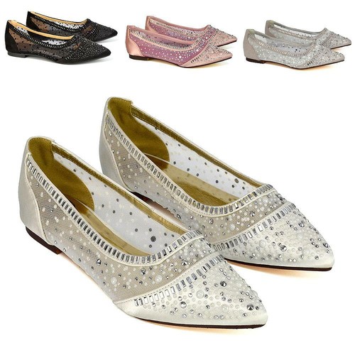 Flache damen brautschuhe - flache, damen-brautschuhe