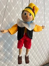 alte Pinocchio Marionette ca.30cm Vintage Holz Puppe Holzspielzeug Retro selten