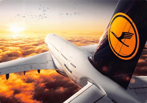 Postkarte lufthansa airbus - lufthansa,