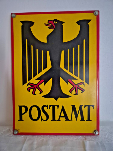 Emaille schild deutsche post - emaille,
