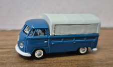 Schuco VW T1 Bus Bulli Transporter Pritsche mit Plane dkl. blau 1:87